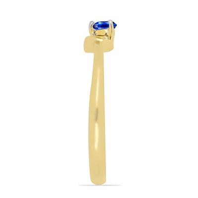 BUY 14K GOLD NATURAL BLUE SAPPHIRE GEMSTONE SINGLE STONE RING